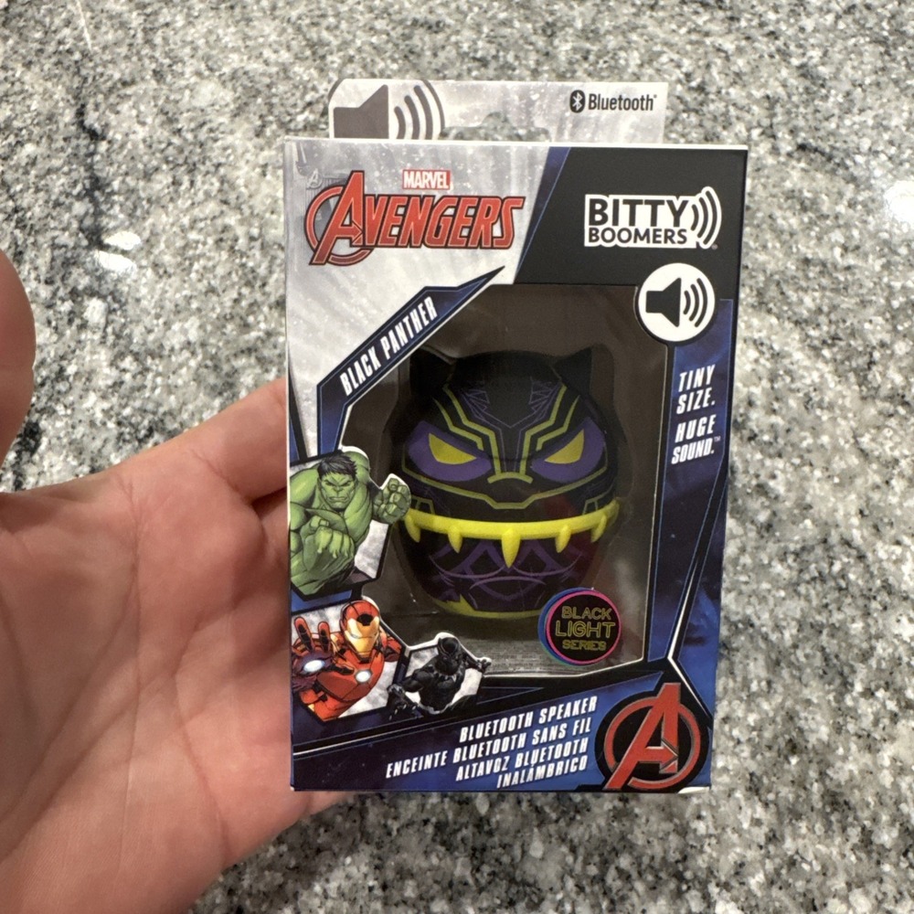 Marvel Avengers Black Panther Bitty Boomers Bluetooth Speaker - NIB‎